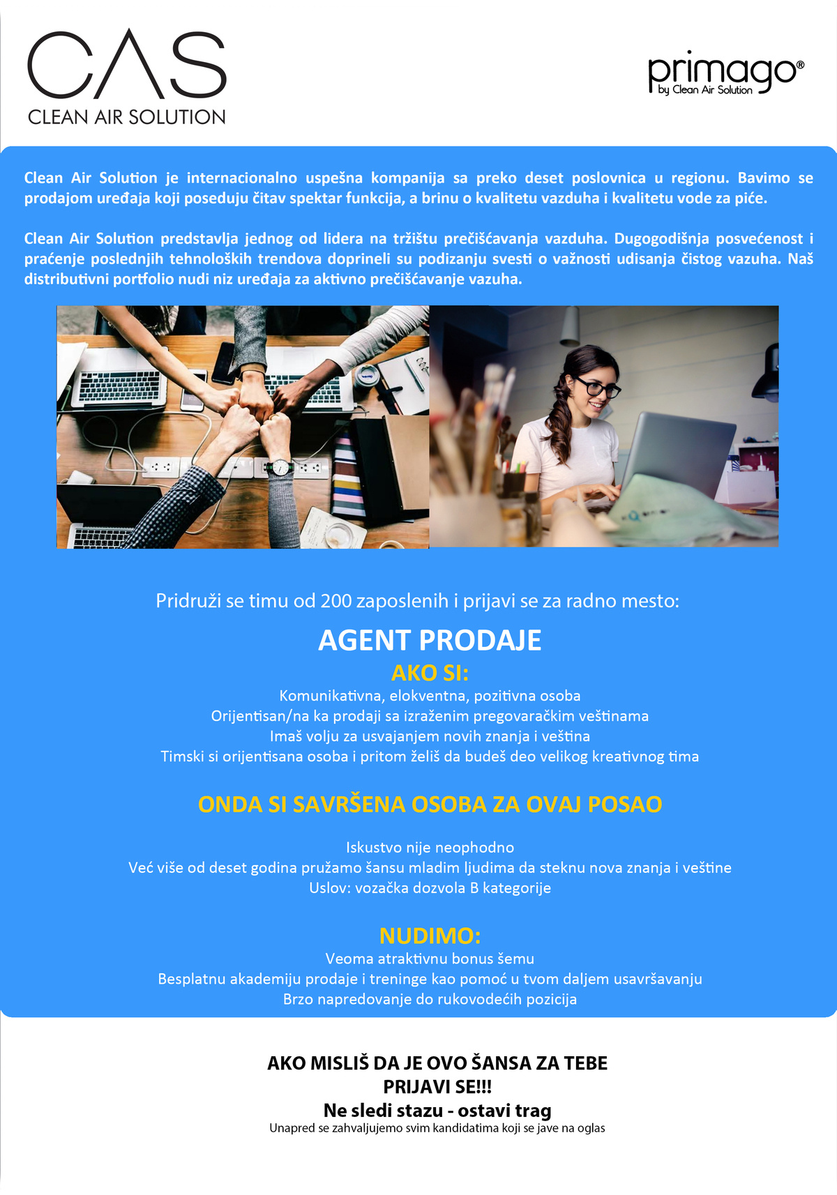 Agent prodaje Clean Air Solution